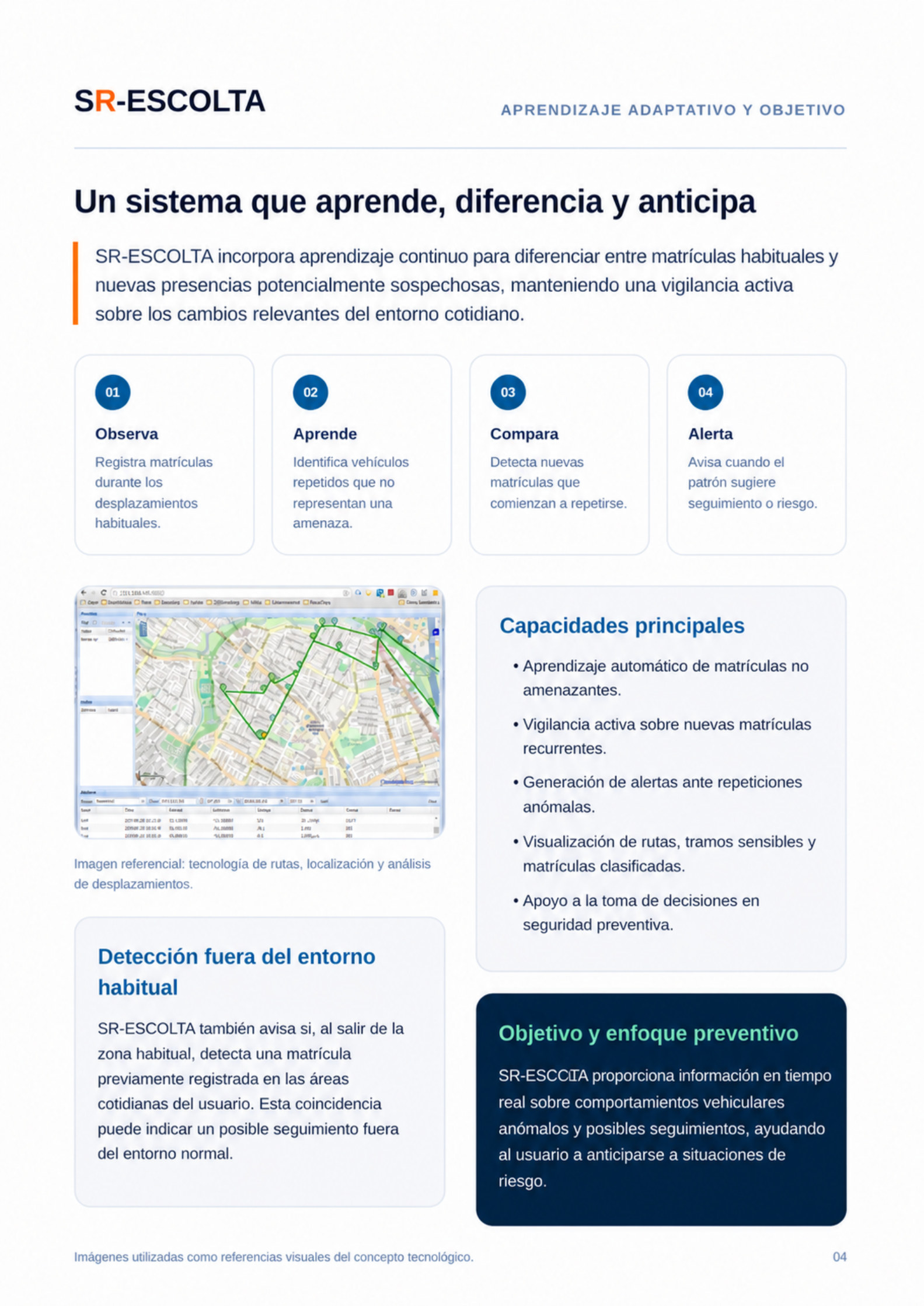 SR-ESCOLTA: aprendizaje adaptativo y objetivo